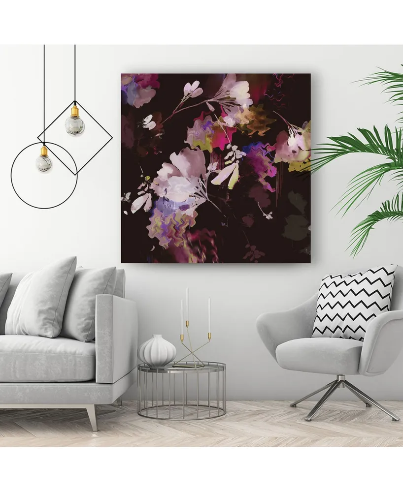 Giant Art 30" x 30" Glitchy Floral Iv Museum Mounted Canvas Print
