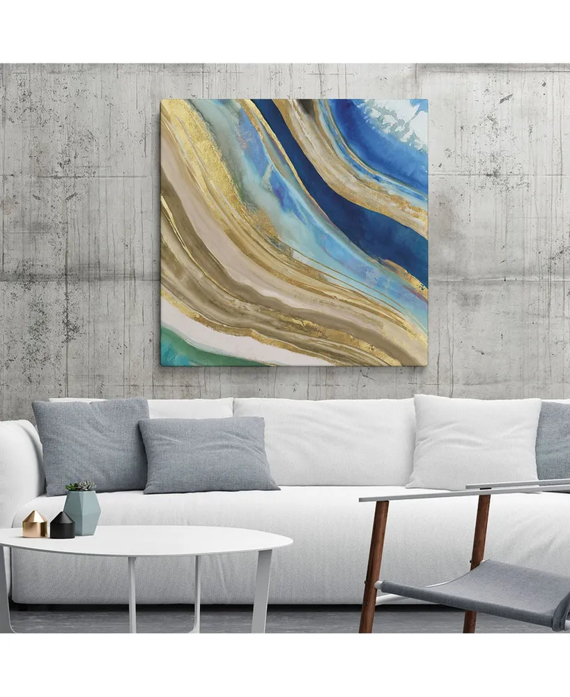 Giant Art 30" x 30" Agate Ii Museum Mounted Canvas Print