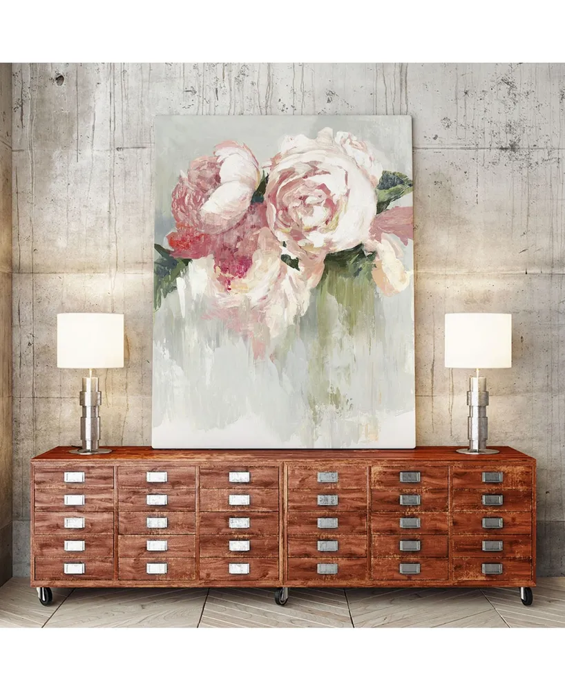 Giant Art 40" x 30" Peonies Museum Mounted Canvas Print