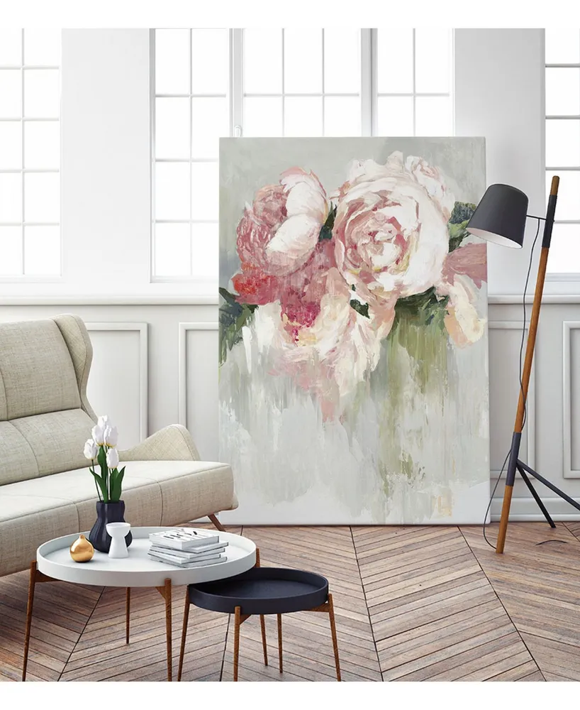 Giant Art 36" x 24" Peonies Museum Mounted Canvas Print