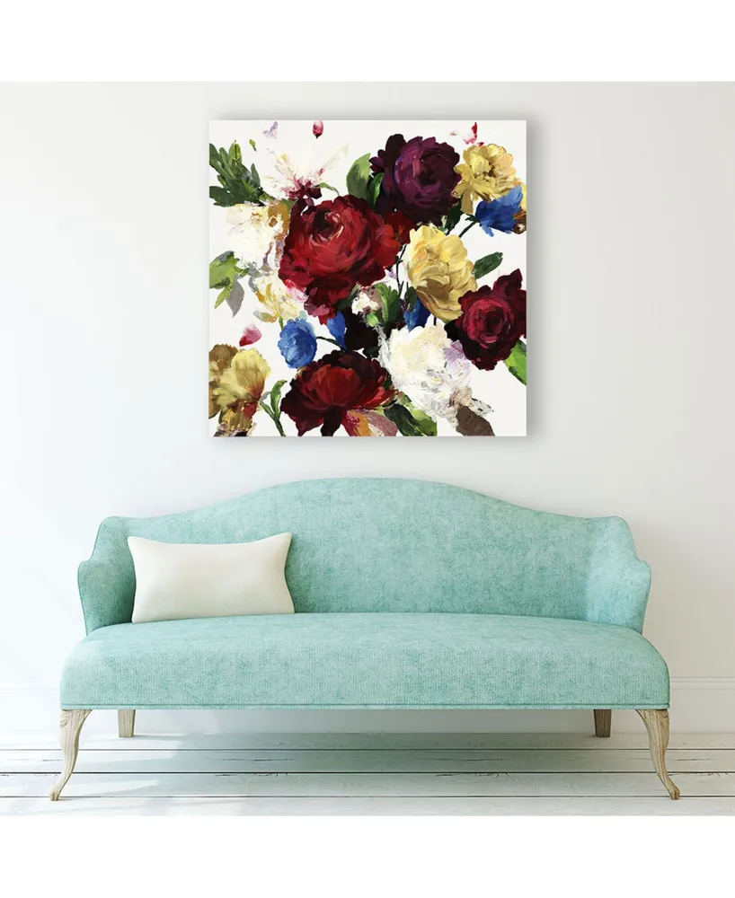 Giant Art 30" x 30" Autumn Floral Museum Mounted Canvas Print