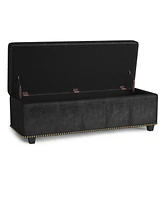 Kingsley Transitional Rectangle Large Storage Ottoman
