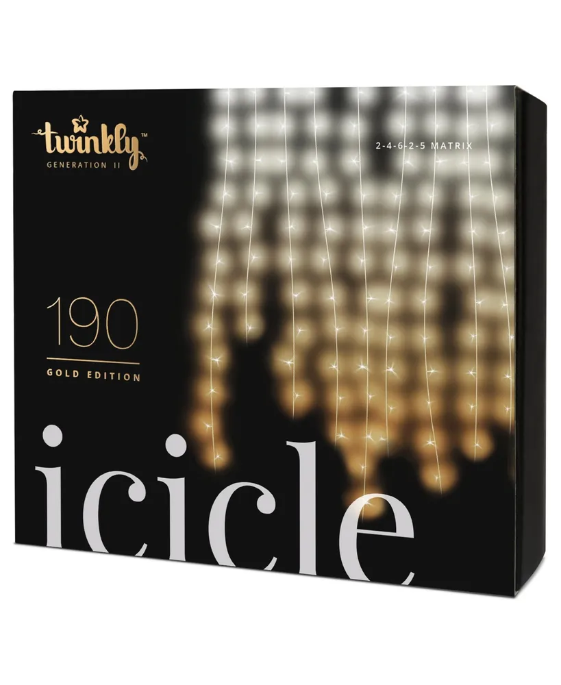 Kurt Adler Twinkly 190-Light Aww Led Icicle Light Set