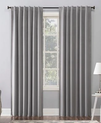 Sun Zero Amherst Velvet Noise Reducing Thermal Extreme 100 Blackout Back Tab Curtain Panel