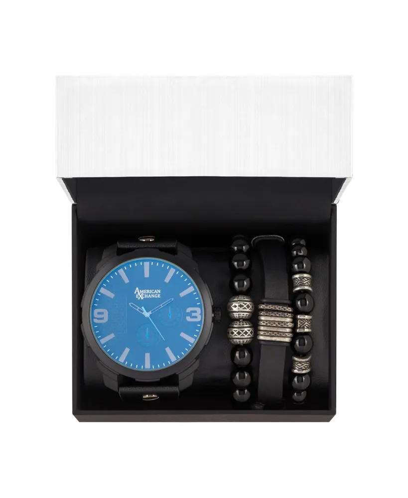 Men's Analog Quartz Watch And Holiday Stackable Gift Set