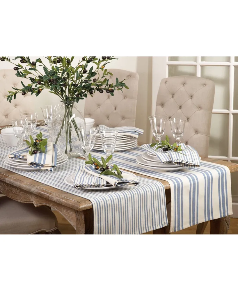 Saro Lifestyle Dauphine Collection Striped Design Table Runner
