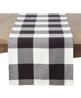 Saro Lifestyle Cotton Table Runner with Buffalo Plaid Pattern