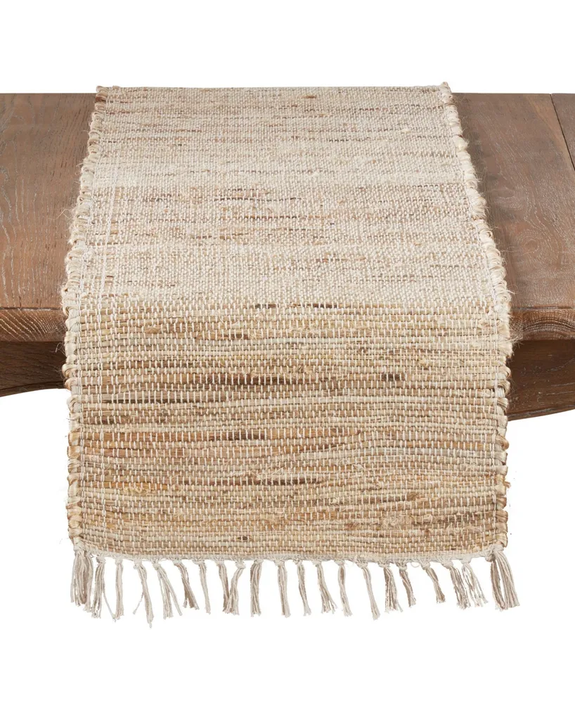 Saro Lifestyle 100% Jute Braided Table Runner