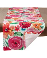 Saro Lifestyle Santa Monica Floral Design Runner