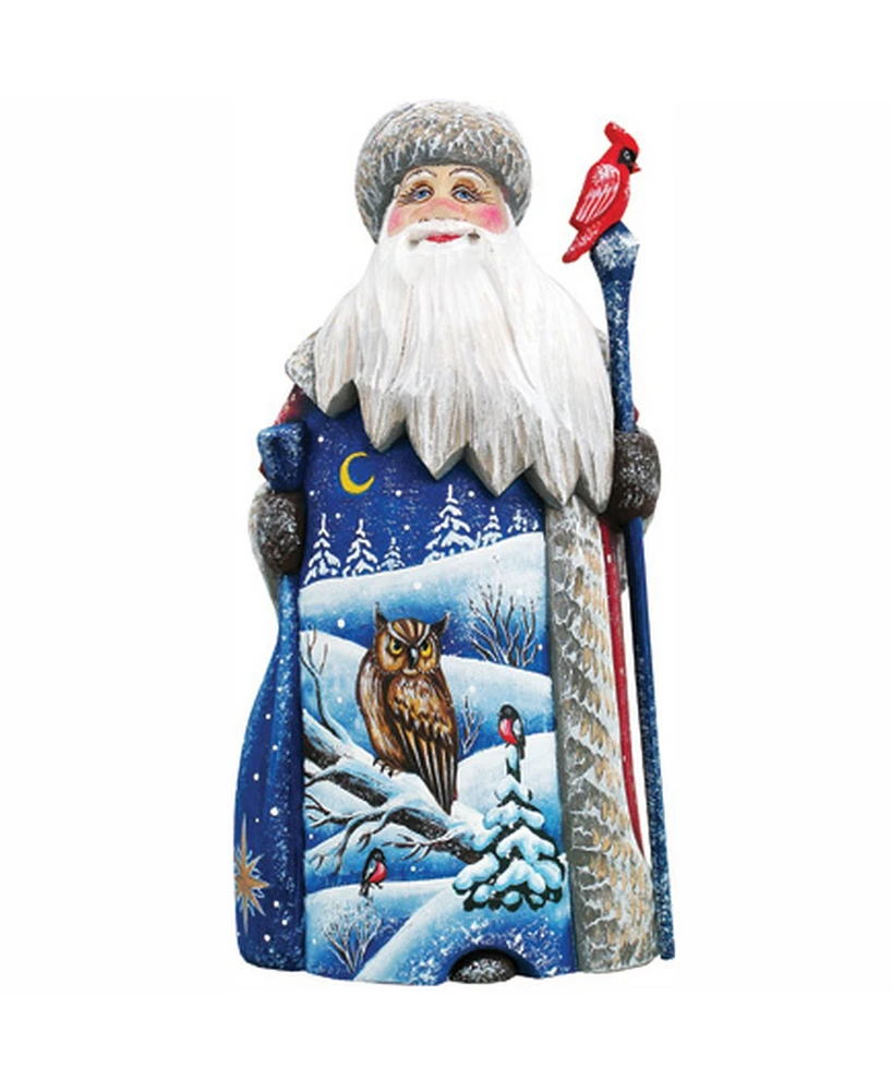 G.DeBrekht Woodcarved and Hand Painted Santa Wise Watcher Figurine