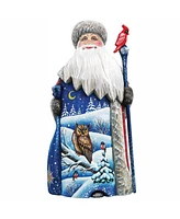 G.DeBrekht Woodcarved and Hand Painted Santa Wise Watcher Figurine