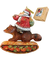 G.DeBrekht Santa on Raccoon Ornament