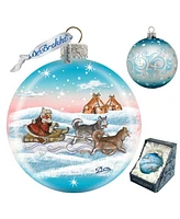 G.DeBrekht Northern Light Glass Ball Ornament