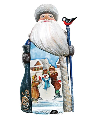 G.DeBrekht Woodcarved and Hand Painted Santa Childhood Friends Figurine