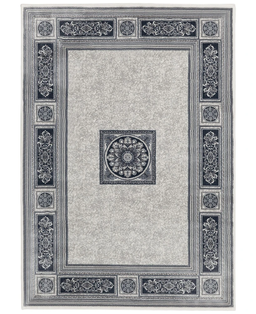 Closeout! Km Home Sanford Milan 2831OF69MA Gray 5'3" x 7'7" Area Rug