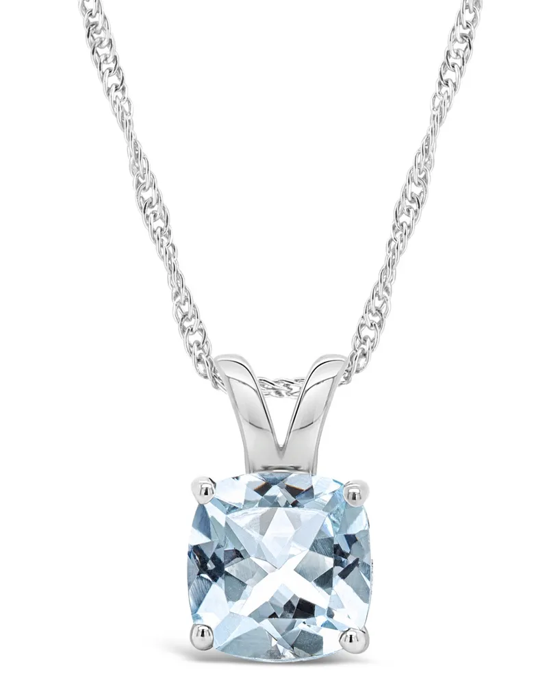 Sky Blue Topaz (2-3/4 ct. t.w.) Pendant Necklace in Sterling Silver. Also Available in Rose Quartz, and Amethyst