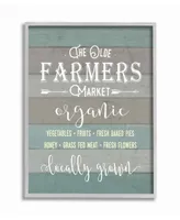 Stupell Industries Olde Farmers Market Gray Framed Texturized Art, 11" L x 14" H