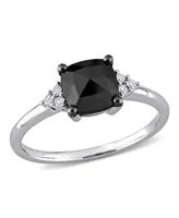 Black and White Diamond (1 1/3 ct. t.w.) Engagement Ring 14k Gold