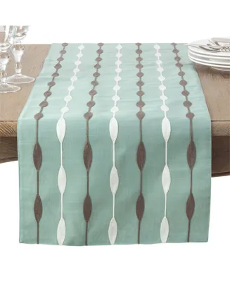 Saro Lifestyle Modern Embroidered Design Table Runner