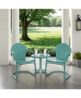 Crosley Tulip 3 Piece Metal Conversation Seating Set