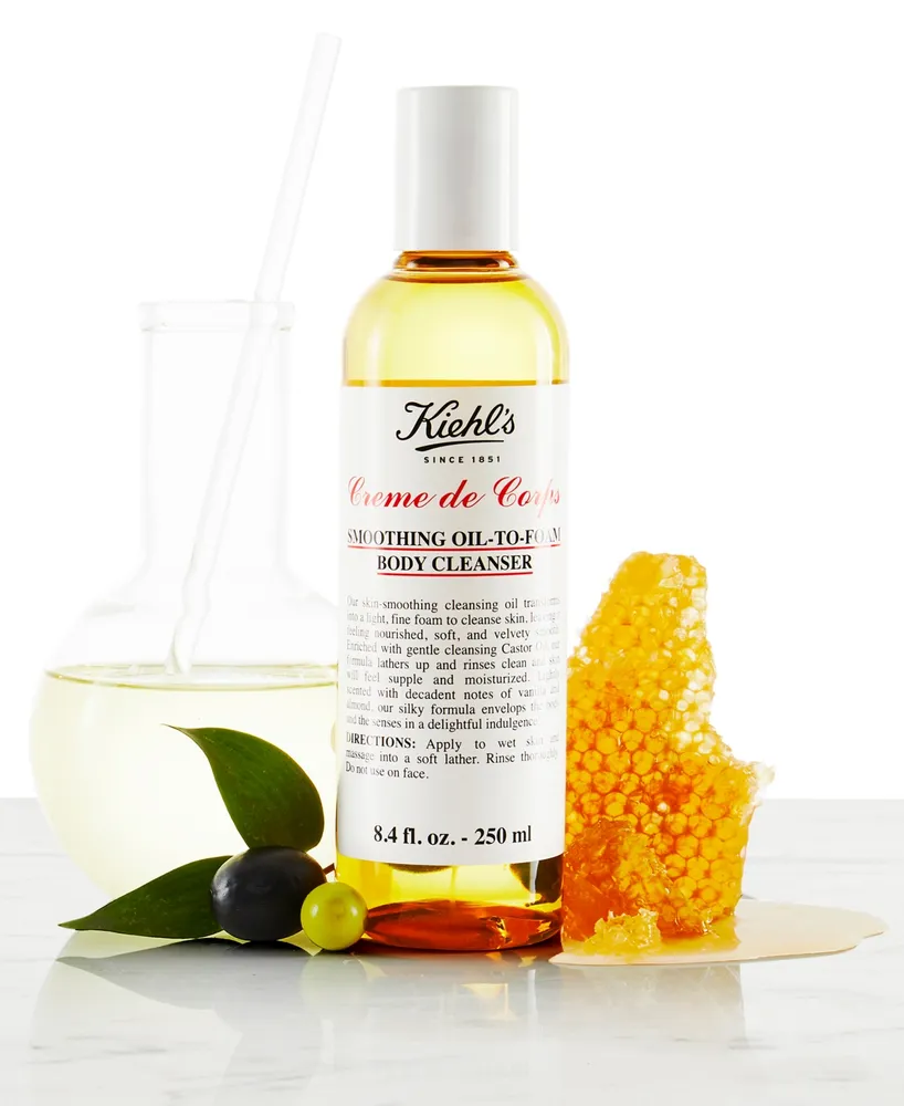 Kiehl's Since 1851 Creme de Corps Smoothing Oil-To-Foam Body Cleanser, 8.4
