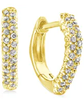 Diamond Square Hoop Earrings (1/6 ct. t.w.) in 10k Gold