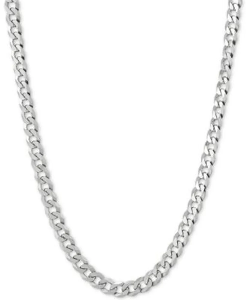 Flat Curb Link Chain Necklace 18 24 In Sterling Silver Or 18k Gold Plated Silver Silver