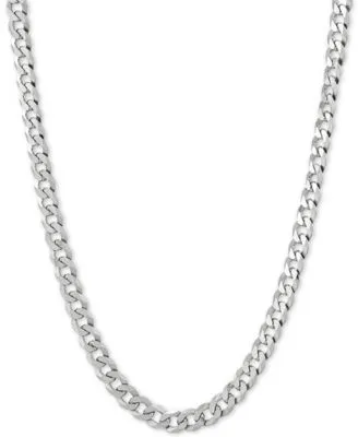 Flat Curb Link Chain Necklace 18 24 In Sterling Silver Or 18k Gold Plated Silver Silver