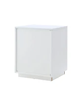 Inspired Home Calixta Single Drawer with Shelf High Gloss Nightstand