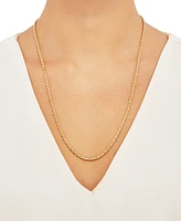 Rope Link 24" Chain Necklace in 18k Gold-Plated Sterling Silver