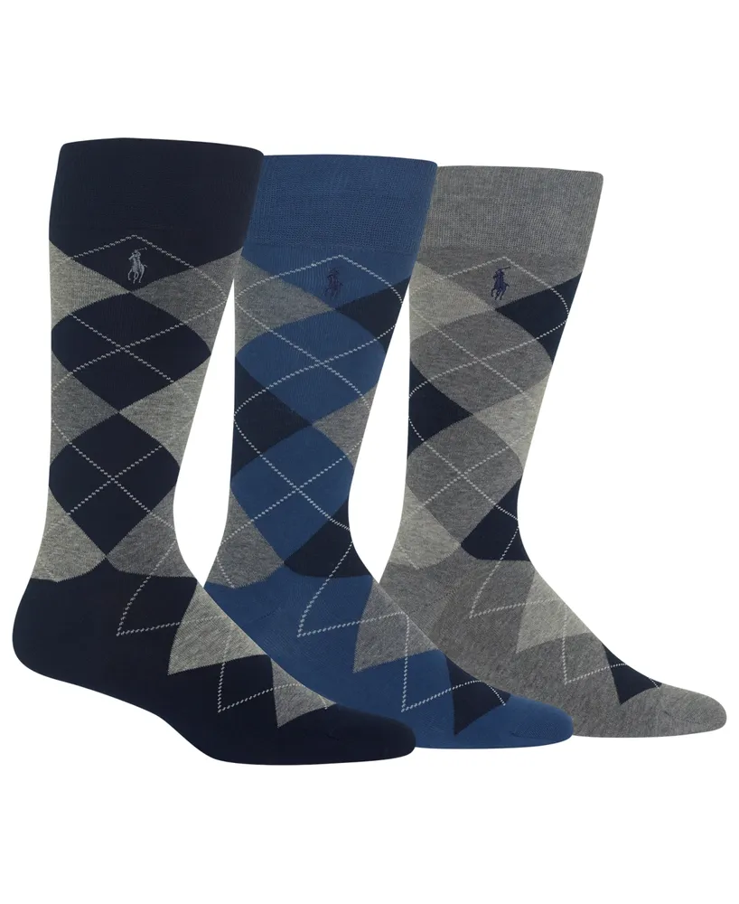 Polo Ralph Lauren Men's 3-Pk. Argyle Dress Socks