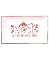 Certified International Holiday Greetings Rectangular Platter