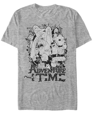 Fifth Sun Men's Adventure Time Ink Group Short Sleeve T-shirt