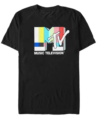 Fifth Sun Men's Television interference Logo Short Sleeve T- shirt