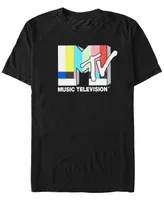 Fifth Sun Men's Television interference Logo Short Sleeve T- shirt