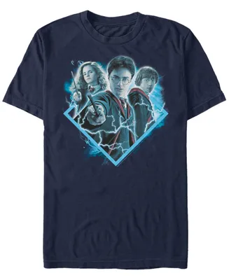 Fifth Sun Harry Potter Men's Ron Hermione Lightning Trio Short Sleeve T-Shirt