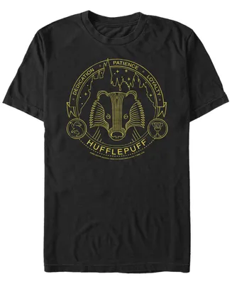 Fifth Sun Harry Potter Men's Hogwarts House Animals Mystic Wash Shield Short Sleeve T-Shirt