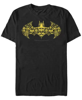 Fifth Sun Dc Men's Batman Icons Filled Bat Logo Short Sleeve T-Shirt