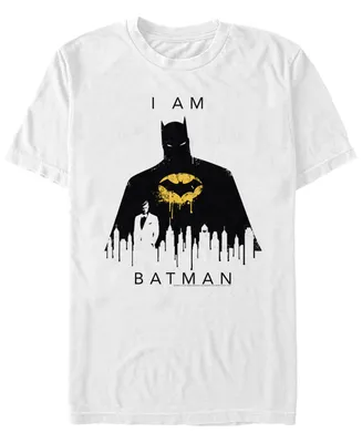 Fifth Sun Dc Men's I Am Batman City Silhouette Short Sleeve T-Shirt