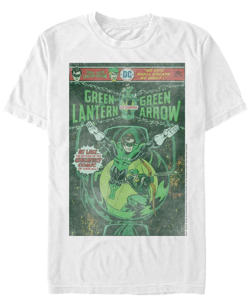 Fifth Sun Dc Men's Green Lantern Starring Arrow Comic Cover Short Sleeve T-Shirt