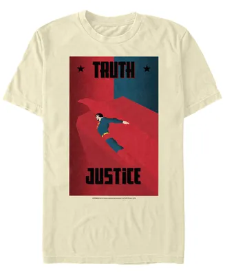 Fifth Sun Dc Men's Superman Eagle Truth Justice Poster Short Sleeve T-Shirt