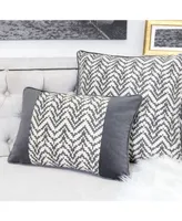 Homey Cozy Hannah Chevron Bow Throw Pillow