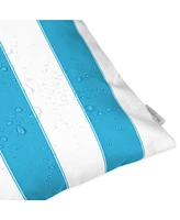 Homey Cozy Olivia Stripe Indoor/Outdoor 2-Pack Decorative Pillows, 20" x