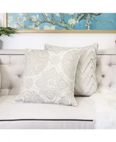 Homey Cozy Harper Jacquard Square Decorative Throw Pillow