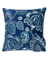 Homey Cozy Eva Embroidery Square Decorative Throw Pillow