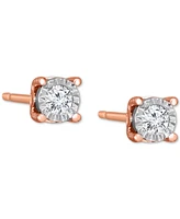 TruMiracle Diamond Stud Earrings (3/8 ct. t.w.) 14k White, Yellow, or Rose Gold