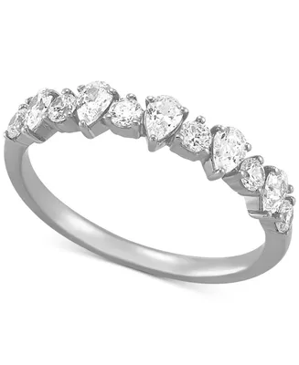 Diamond Pear-Cut Band (3/4 ct. t.w.) in 14k White Gold