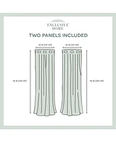 Exclusive Home Delano Heavyweight Textured Indoor/Outdoor Grommet Top Curtain Panel Pair
