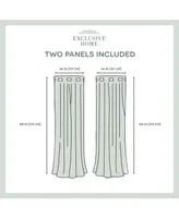 Exclusive Home Indoor/Outdoor Solid Cabana Grommet Top Curtain Panel Pair