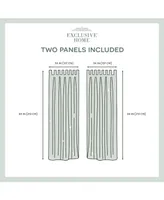 Exclusive Home Indoor/Outdoor Solid Cabana Tab Top Curtain Panel Pair